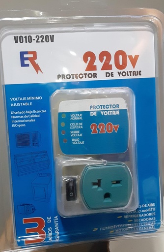 [V010-220V] PROTECTOR DE VOLTAGE 20AMP 2HP 220V TRIC (ELECTROREPUESTOS) V010-220V