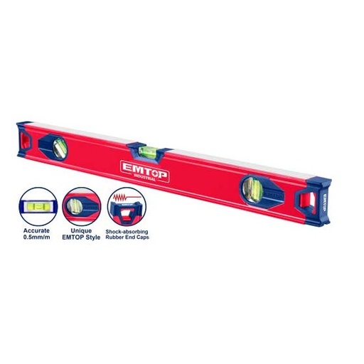 [ESLL24001] NIVEL DE ALUMINIO 16/400MM INDUSTRIAL ROJO ESLL24001