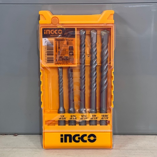 [UAKD2052] JUEGO DE BROCAS P/CONCRETO SDS 5 PCS INGCO