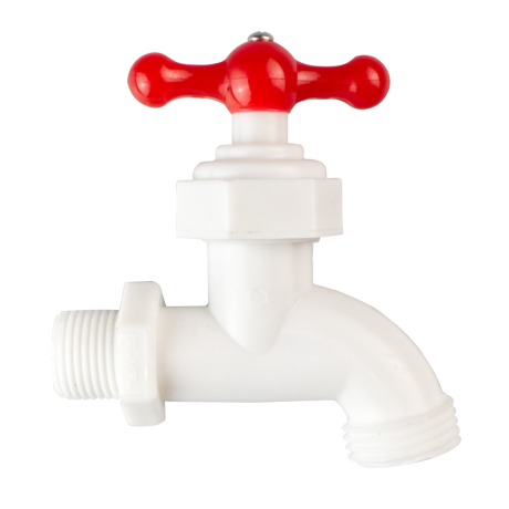 [FA91] LLAVE BLANCA PARA PILA PVC 1/2 FONTANERO 