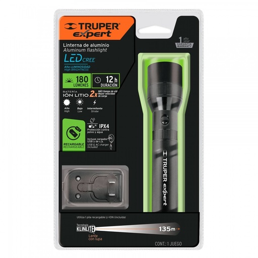 [16778] FOCO DE MANO RECARGABLE 670 LUMENES TRUPER 