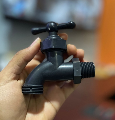 [000484] LLAVE P/PILA PVC GRIS OSCURO 1/2 SIN ADAPTADOR ROKARAFT